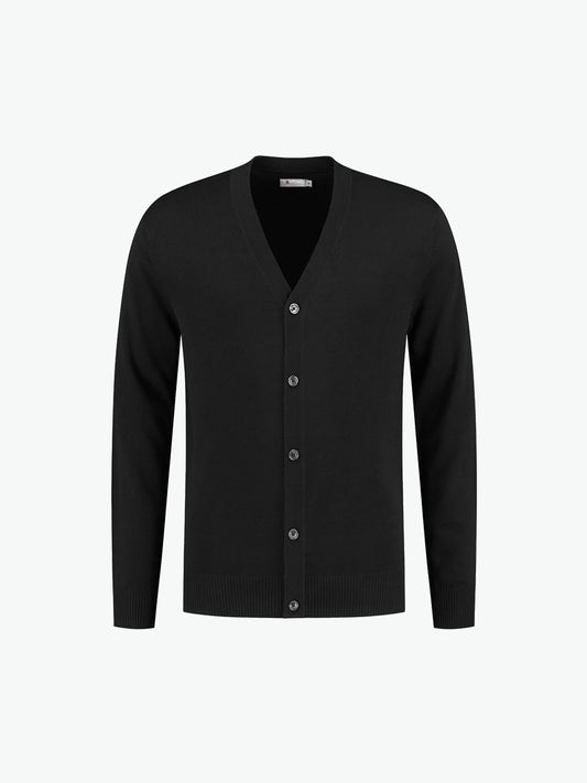 Santino Prato Cardigan - Zwart Knitwear Santino S