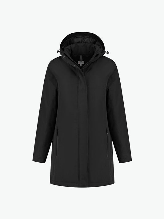 Santino Santiago Ladies Parka - Zwart Parka Dames Santino XS