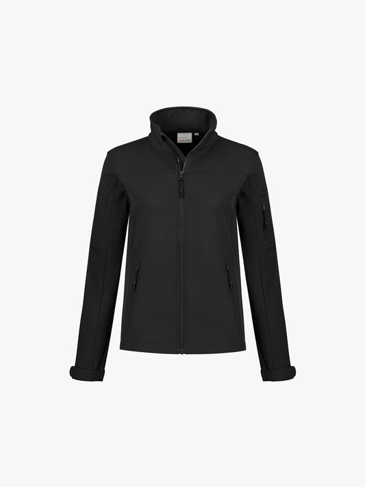 Santino Santo Ladies Softshell Jacket - Zwart Softshell Jas Dames Santino XS