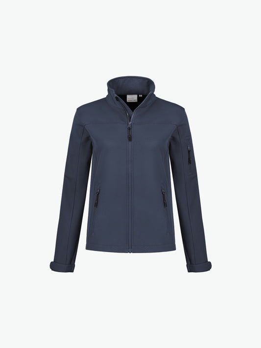 Santino Santo Ladies Softshell Jacket - Denim Softshell Jas Dames Santino XS