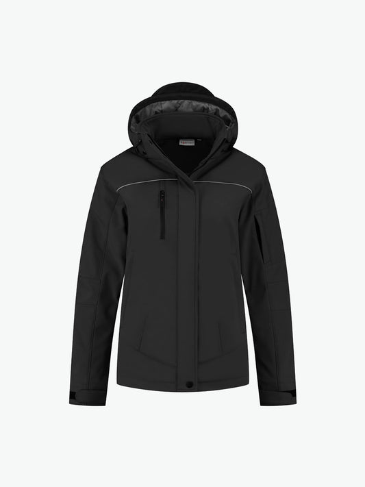 Santino Stockholm Ladies Softshell Jacket - Zwart Softshell Jas Dames Santino XS