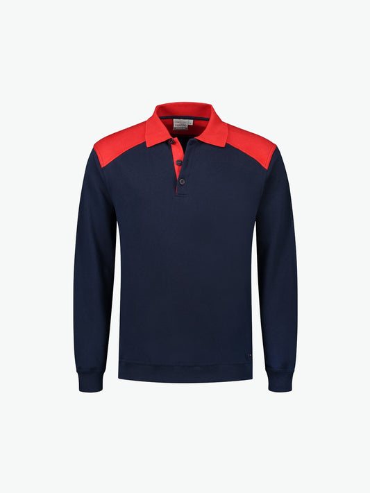 Santino Tesla Polosweater - Navy / Rood Polosweater Santino S