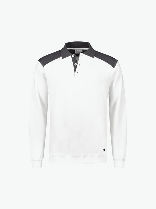 Santino Tesla Polosweater - Wit / Grijs Polosweater Santino S