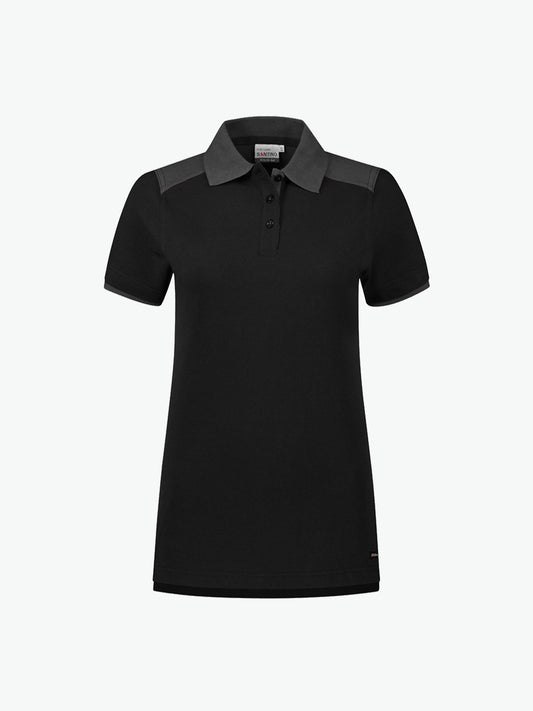 Santino Tivoli Ladies Poloshirt - Zwart / Grijs Polo Dames Santino XS