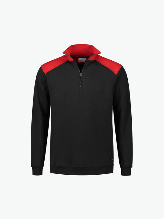 Santino Tokyo Zipsweater - Zwart / Rood Sweater Santino S