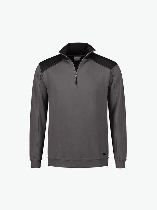 Santino Tokyo Zipsweater - Grijs / Zwart Sweater Santino S