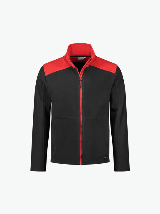 Santino Trento Fleecejack - Zwart / Rood Fleece Jas Santino S