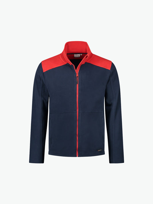 Santino Trento Fleecejack - Navy / Rood Fleece Jas Santino S