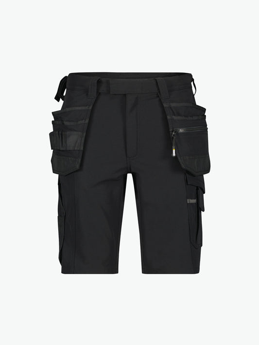 Dassy Aurax Holsterzakkenshort met stretch - Zwart Korte Werkbroek Dassy