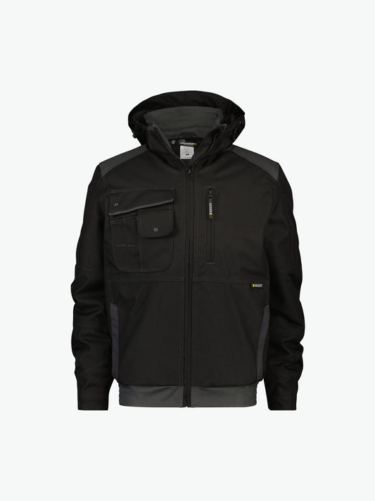 Dassy Austin Canvas winterjas - Zwart/Antracietgrijs Werkjas Dassy