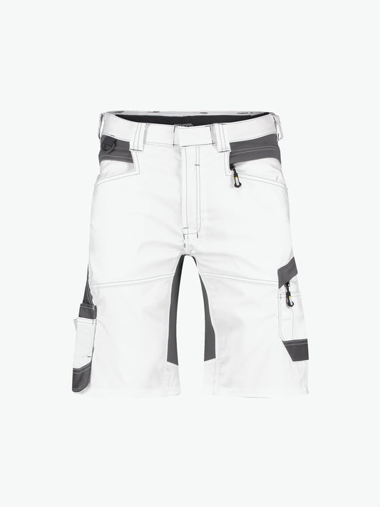 Dassy Axis Painters Schildersshort met stretch - Wit/Antracietgrijs Werkbroek Dassy