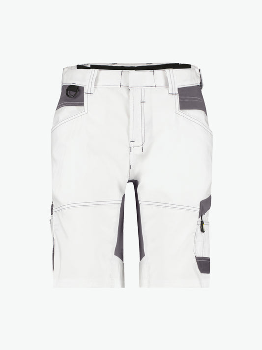 Dassy Axis Painters Women Schildersshort met stretch voor dames - Wit/Antracietgrijs Werkbroek Dames Dassy