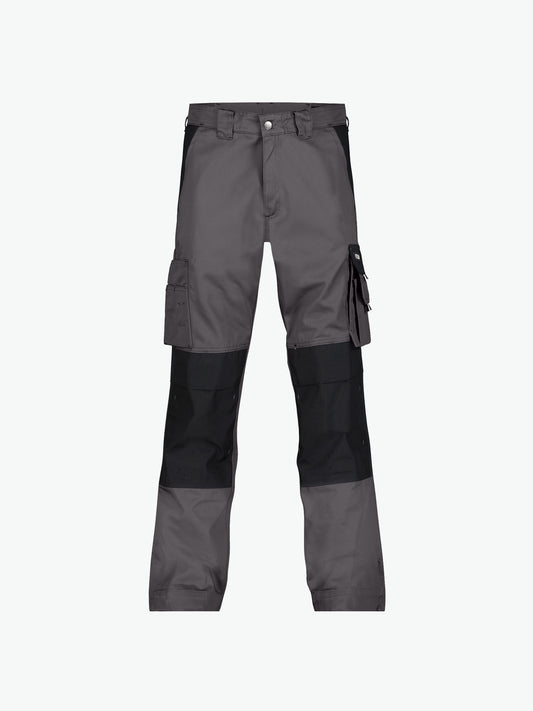 Dassy Boston Tweekleurige werkbroek met kniezakken - Cementgrijs/Zwart Werkbroek Dassy