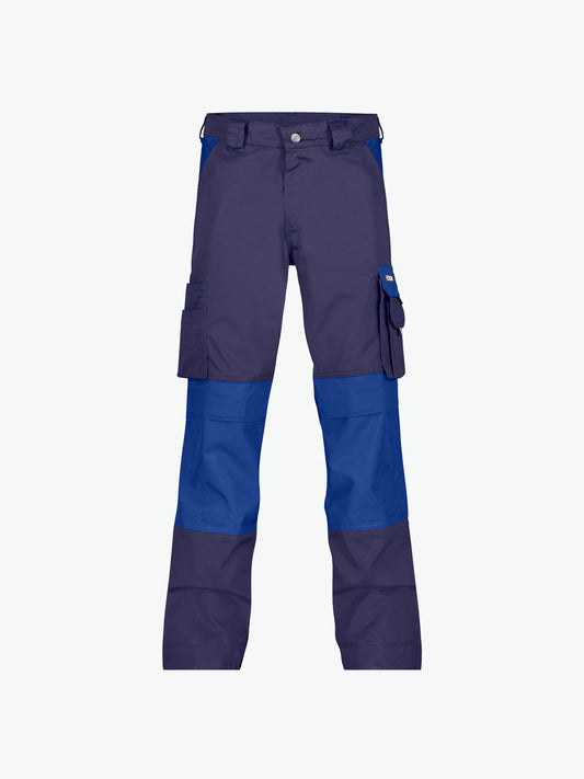 Dassy Boston Tweekleurige werkbroek met kniezakken - Marineblauw/Korenblauw Werkbroek Dassy