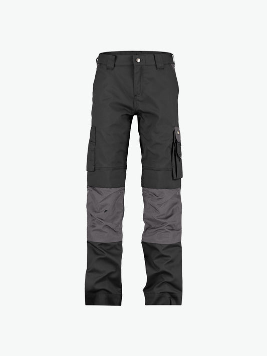 Dassy Boston Women Tweekleurige werkbroek met kniezakken voor dames - Zwart/Cementgrijs Werkbroek Dassy
