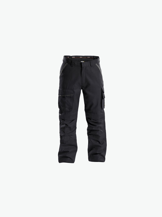 Dassy Connor Canvas werkbroek met kniezakken - Zwart/Antracietgrijs Werkbroek Dassy