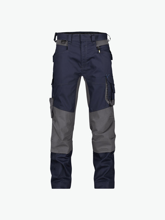 Dassy Dynax Women Werkbroek met stretch en kniezakken voor dames - Nachtblauw/Antracietgrijs Werkbroek Dames Dassy