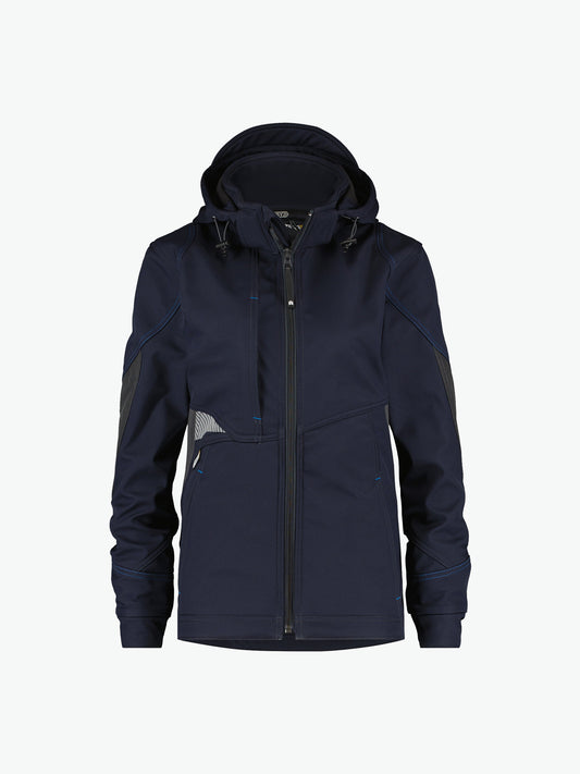 Dassy Gravity Women Softshelljas voor dames - Nachtblauw/Antracietgrijs Werkjas Softshell Dames Dassy