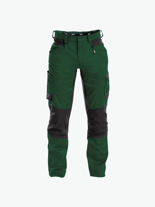 Dassy Helix Werkbroek met stretch - Flessengroen/Zwart Werkbroek Dassy