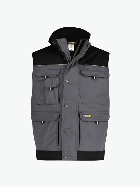 Dassy Hulst Tweekleurige bodywarmer - Cementgrijs/Zwart Werkvest Dassy