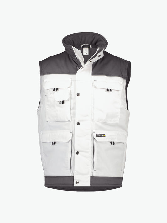 Dassy Hulst Tweekleurige bodywarmer - Wit/Cementgrijs Werkvest Dassy