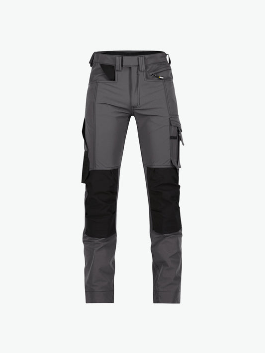 Dassy Impax Stretch werkbroek met kniezakken - Antracietgrijs/Zwart Werkbroek Dassy