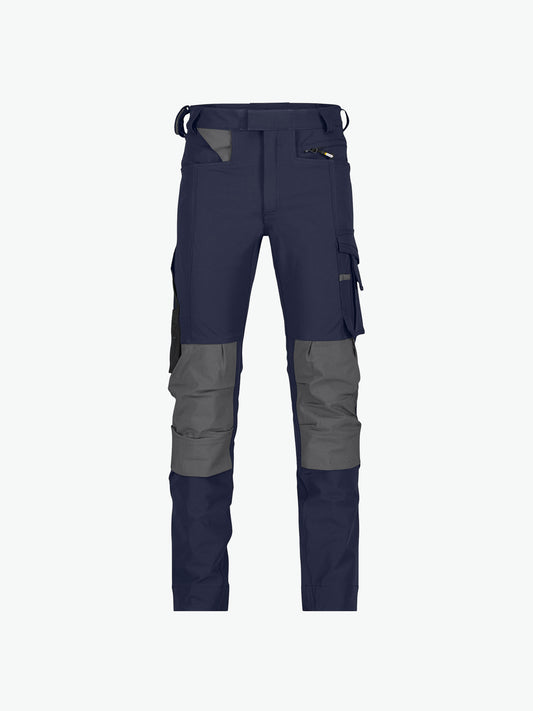 Dassy Impax Stretch werkbroek met kniezakken - Nachtblauw/Antracietgrijs Werkbroek Dassy