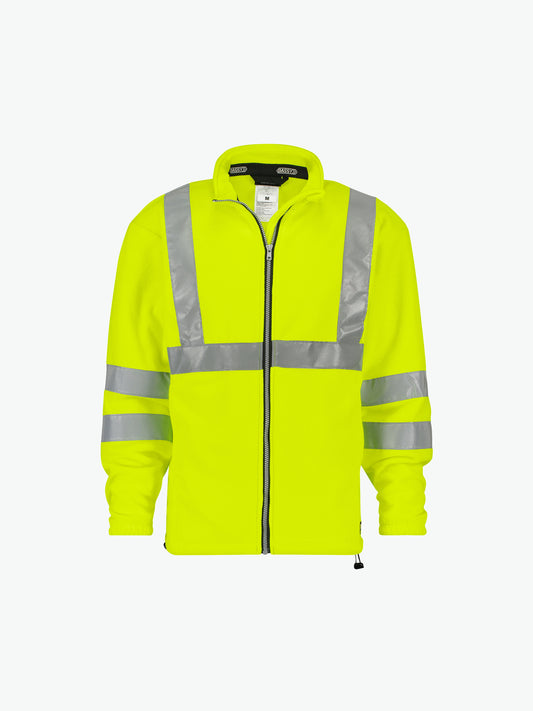 Dassy Kaluga Hogezichtbaarheidsfleecevest - Fluogeel Werkvest Fleece HiVis Dassy