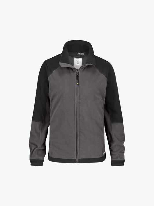 Dassy Kazan Women Tweekleurige fleecevest voor dames - Cementgrijs/Zwart Werkvest Fleece Dames Dassy