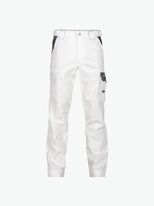Dassy Nashville Tweekleurige werkbroek - Wit/Cementgrijs Werkbroek Dassy