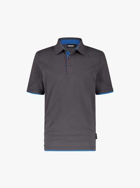 Dassy Orbital Polo - Antracietgrijs/Azuurblauw Werkpolo Dassy