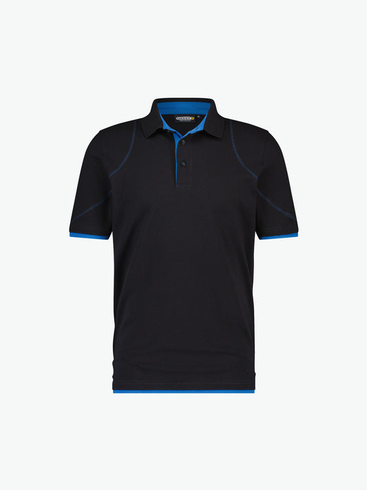Dassy Orbital Polo - Zwart/Azuurblauw Werkpolo Dassy