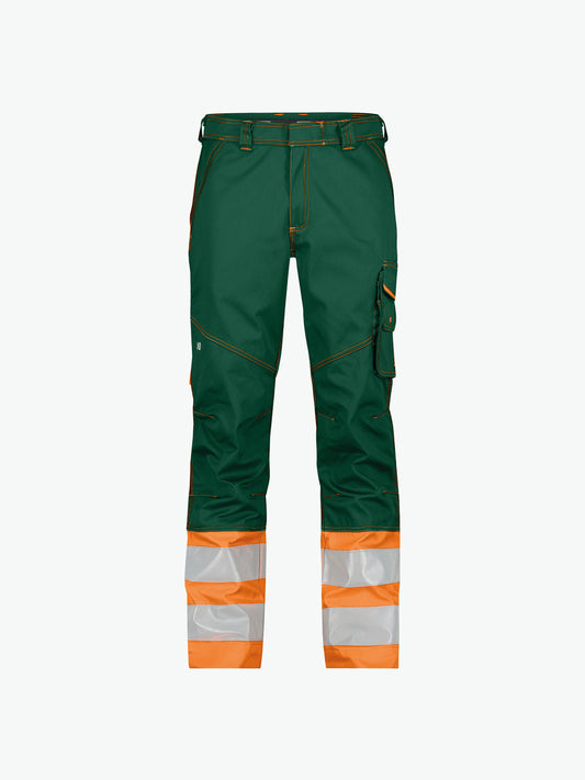 Dassy Phoenix Hogezichtbaarheidsbroek - Flessengroen/Fluo-Oranje Werkbroek HiVis Dassy