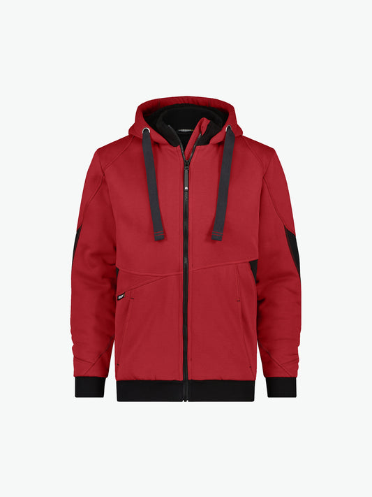 Dassy Pulse Sweatshirtjas - Rood/Zwart Werkjas Dassy