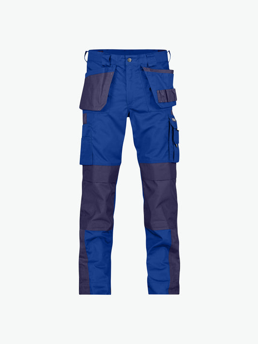 Dassy Seattle Tweekleurige holsterzakkenbroek met kniezakken - Korenblauw/Marineblauw Werkbroek Dassy