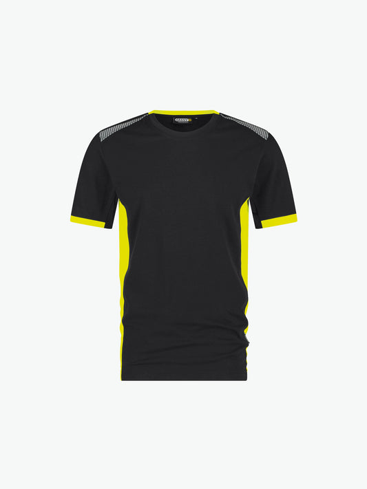 Dassy Tampico T-shirt - Zwart/Fluogeel Werkshirt Dassy
