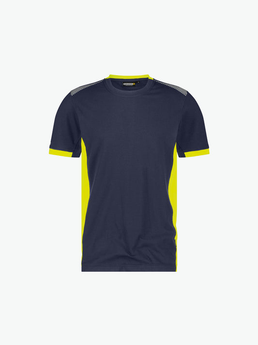Dassy Tampico T-shirt - Nachtblauw/Fluogeel Werkshirt Dassy
