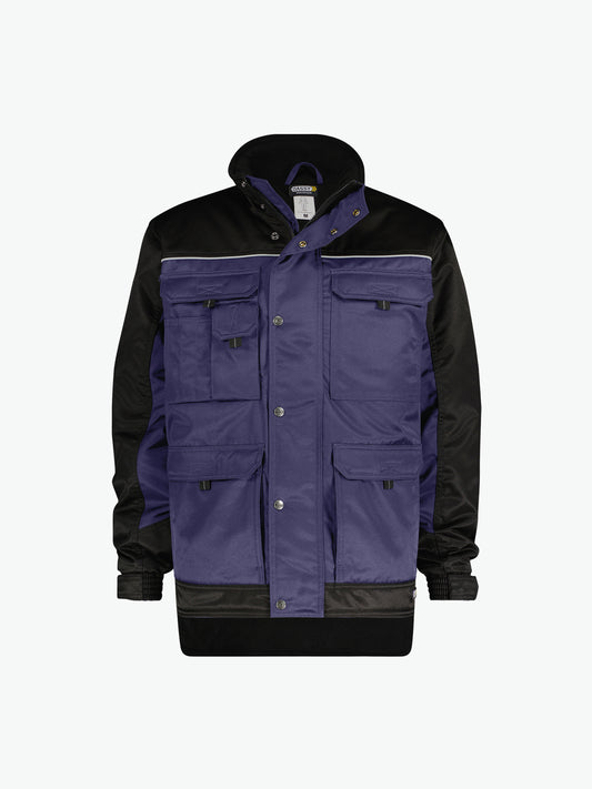 Dassy Tignes Tweekleurige beaver winterjas - Marineblauw/Zwart Werkjas Dassy