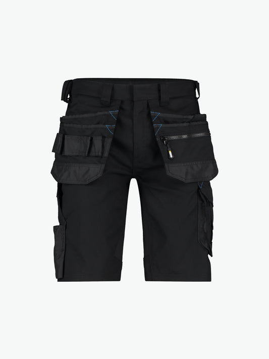 Dassy Trix Holsterzakkenshort met stretch - Zwart Korte Werkbroek Dassy