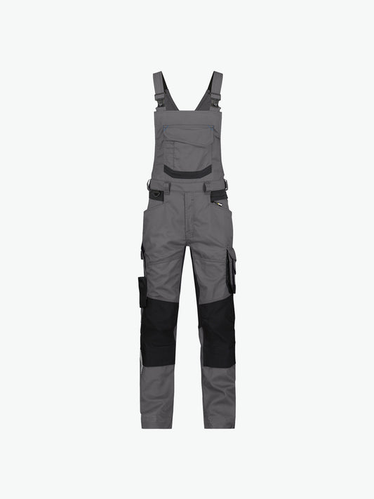 Dassy Tronix Bretelbroek met stretch en kniezakken - Antracietgrijs/Zwart Werkbroek Dassy