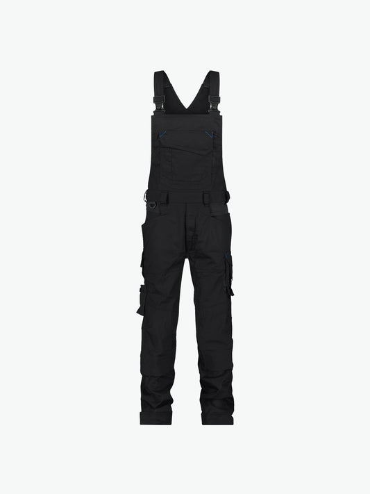 Dassy Tronix Bretelbroek met stretch en kniezakken - Zwart Werkbroek Dassy