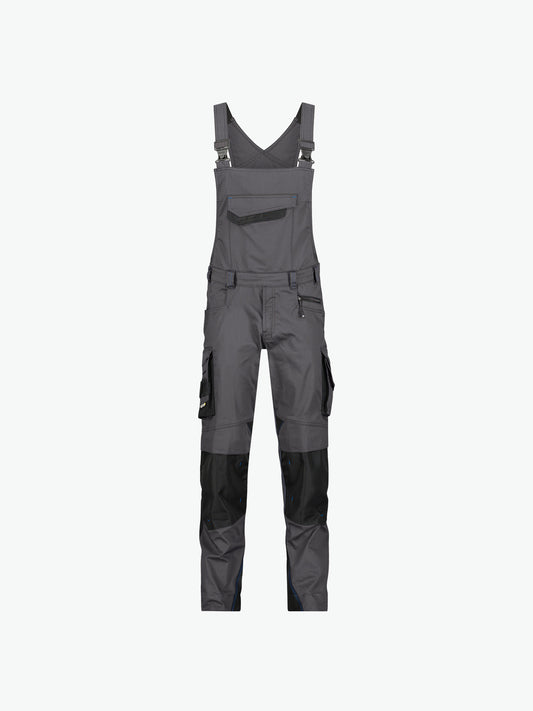 Dassy Voltic Bretelbroek met kniezakken - Antracietgrijs/Zwart Werkbroek Dassy