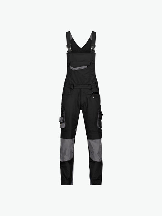 Dassy Voltic Bretelbroek met kniezakken - Zwart/Antracietgrijs Werkbroek Dassy