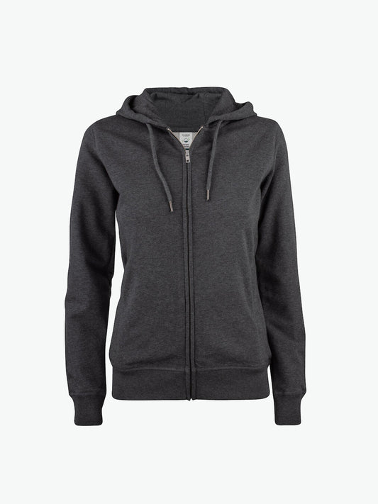 Clique Premium OC Hoody FZ Women - Antraciet Melange Hoodie Clique XS