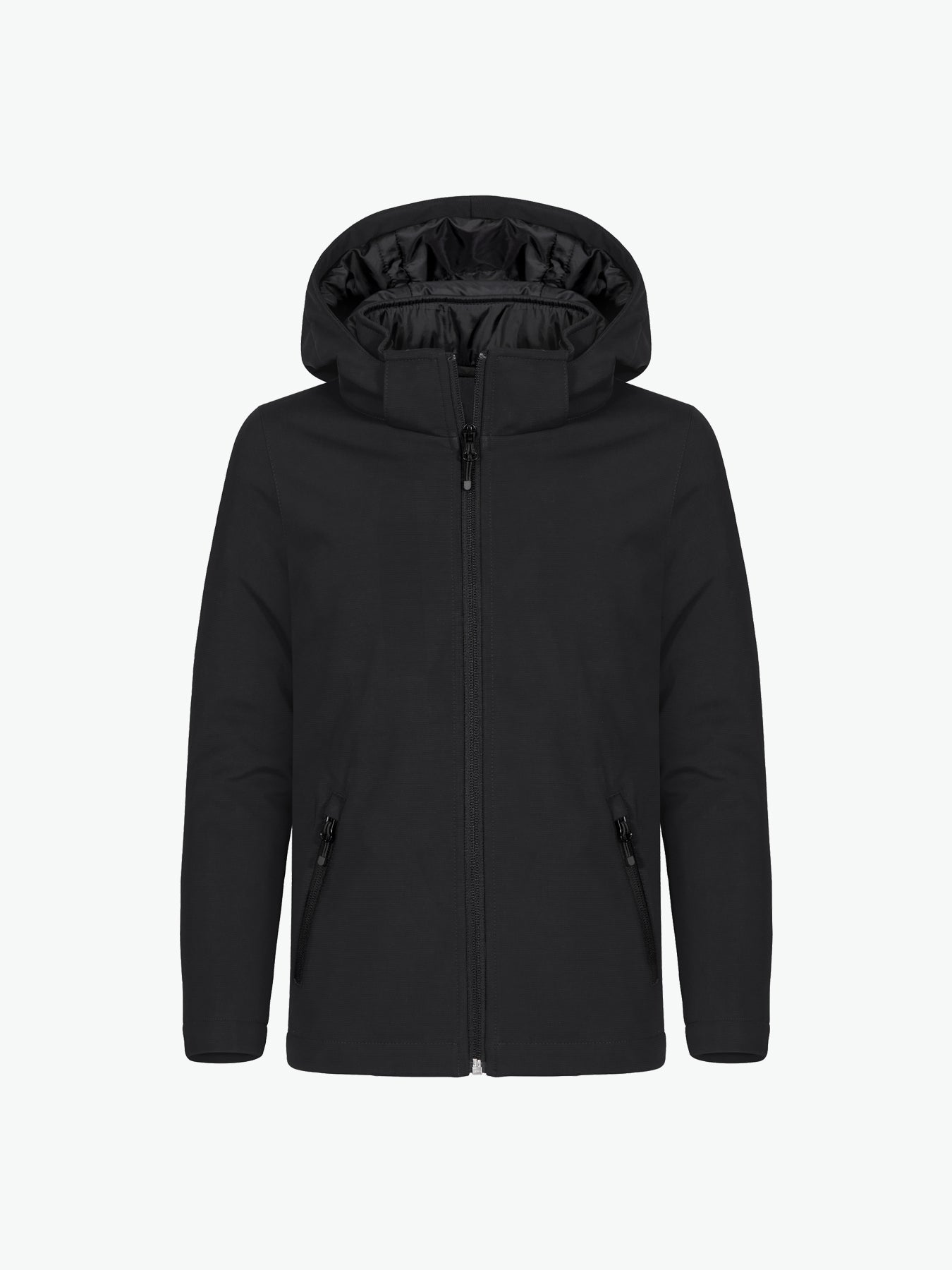 Clique Padded Hoody Softshell Jkt JR - Zwart Softshell Jas Clique 110/120