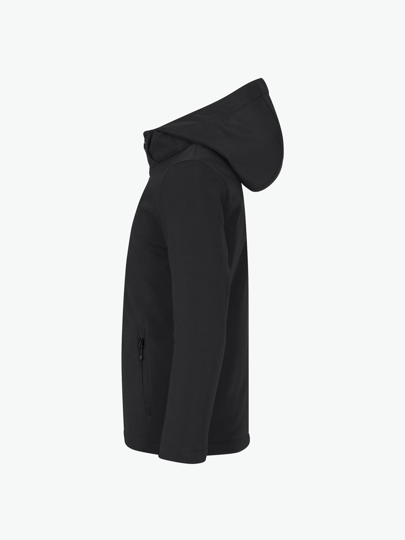 Clique Padded Hoody Softshell Jkt JR - Zwart Softshell Jas Clique