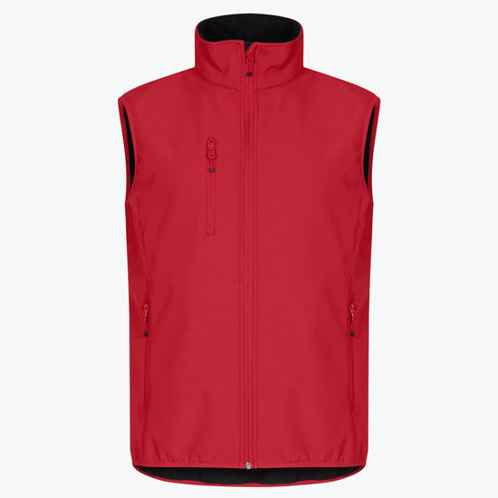 Clique Classic Softshell Vest - Rood Softshell Jas Clique XS