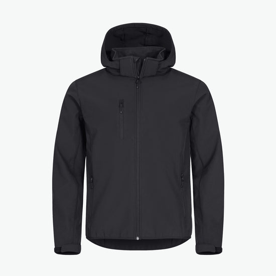 Clique Classic Softshell Hoody Jacket - Zwart Softshell Jas Clique XS