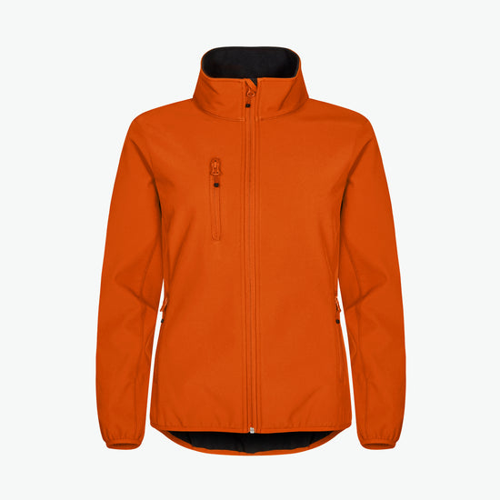 Clique Classic Softshell Jacket Women - Diep Oranje Softshell Jas Clique XS