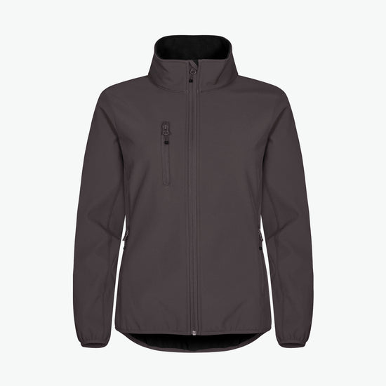 Clique Classic Softshell Jacket Women - Donkergrijs Softshell Jas Clique XS